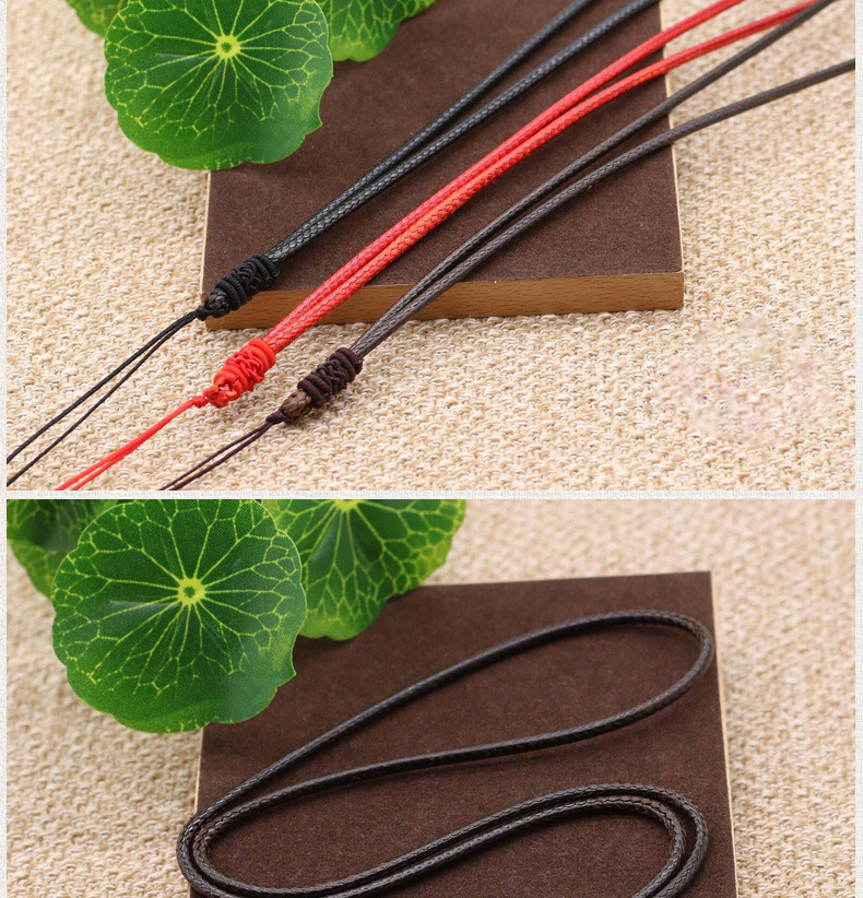 蜡皮绳项链吊坠挂绳玉佩挂坠玉坠挂件手工编织红绳黑色绳子男女款