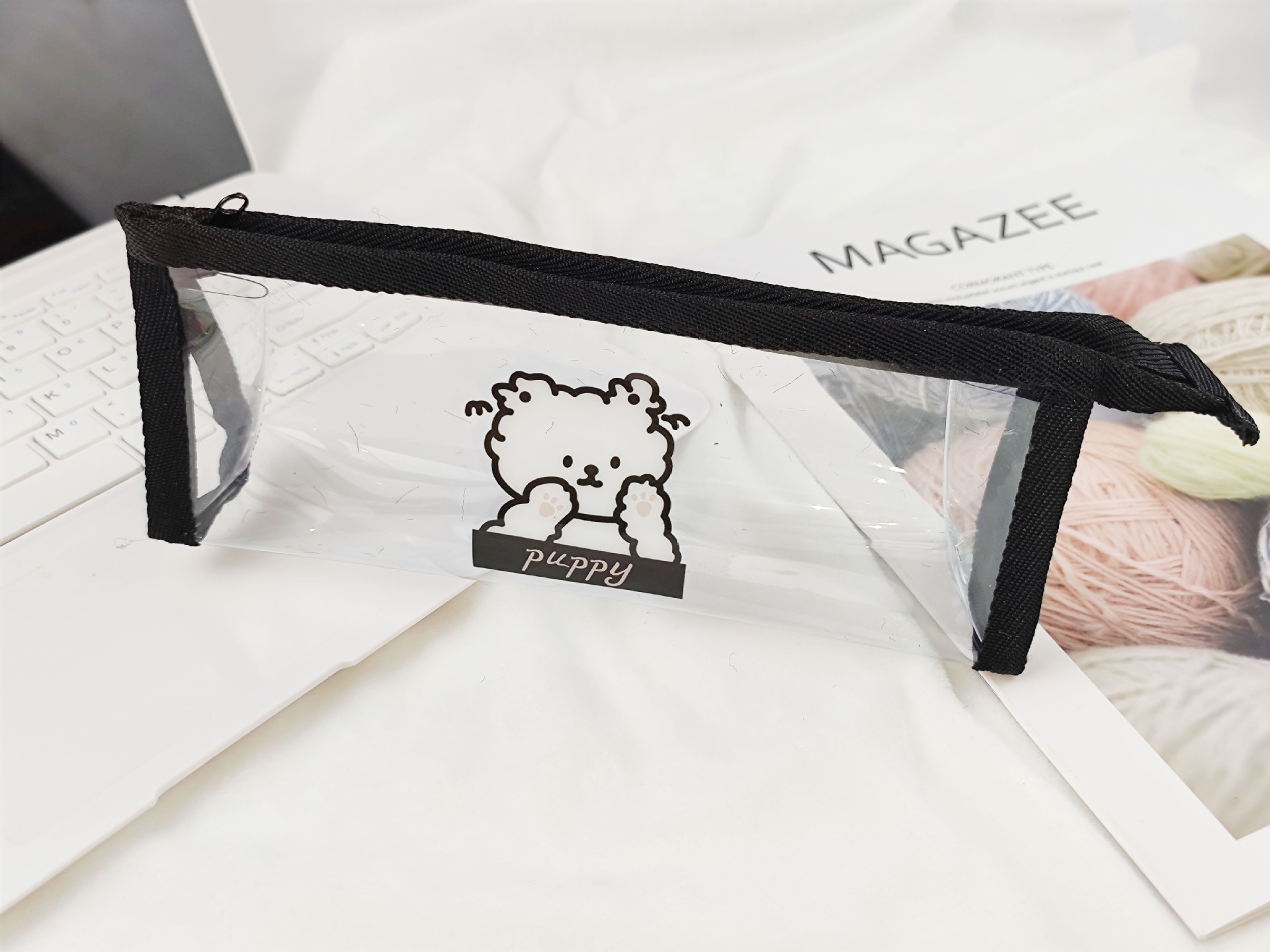 卡通可爱透明笔袋防水pvc文具袋韩国ins风少女心学生文具收纳袋