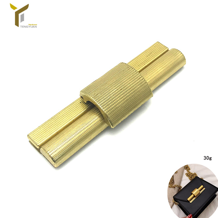 箱包五金鎏金长条翻盖锁扣金属 手作包包装饰溜金长条锁