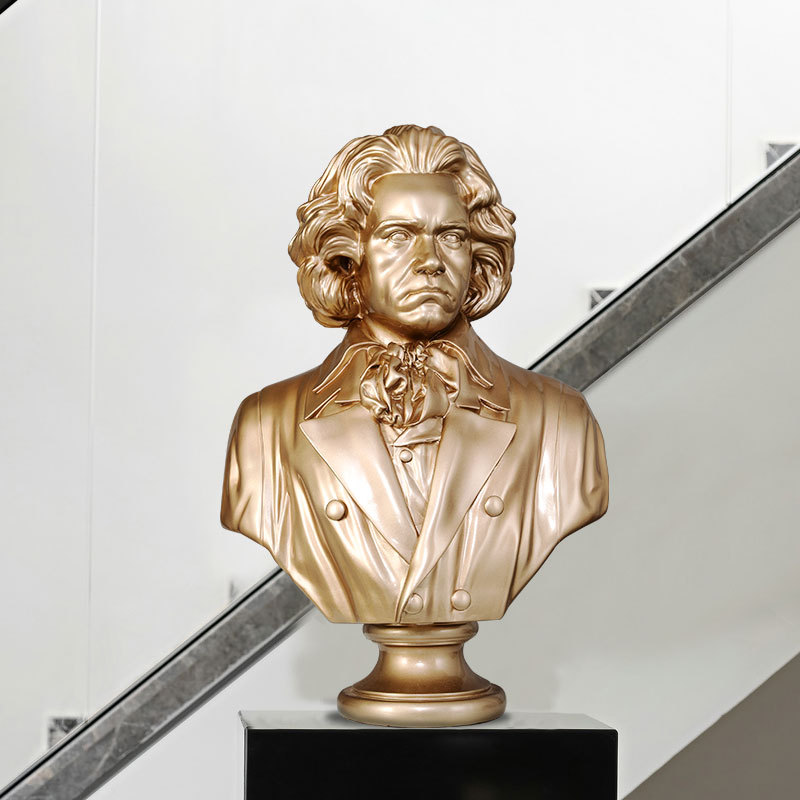 大型人物雕塑摆件贝多芬雕像校园样板房人像摆设工艺品家居饰品
