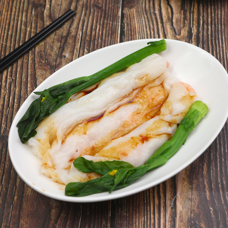 正宗广东虾仁布拉肠特色小吃速冻肠粉茶楼餐厅早餐半成品懒人速食