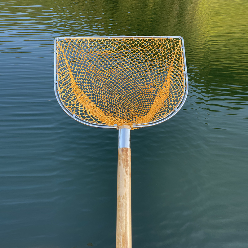 加粗实木抄网捞鱼网渔具水产水池舀子捞虾网捞鱼苗网兜多股手工网