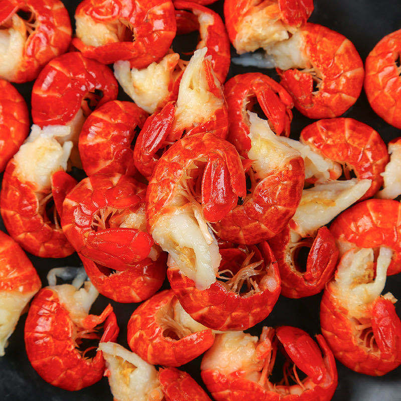 工厂直发鲜活龙虾尾冷冻小龙虾尾500g无冰衣虾球大号商用虾尾批发