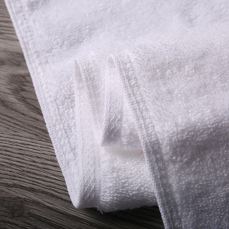 White Bath Towel Hotel Hotel Dedicated Bath Towel Towel Pure Cotton White Thick Platinum Broken 16 Spiral Fixed Logo