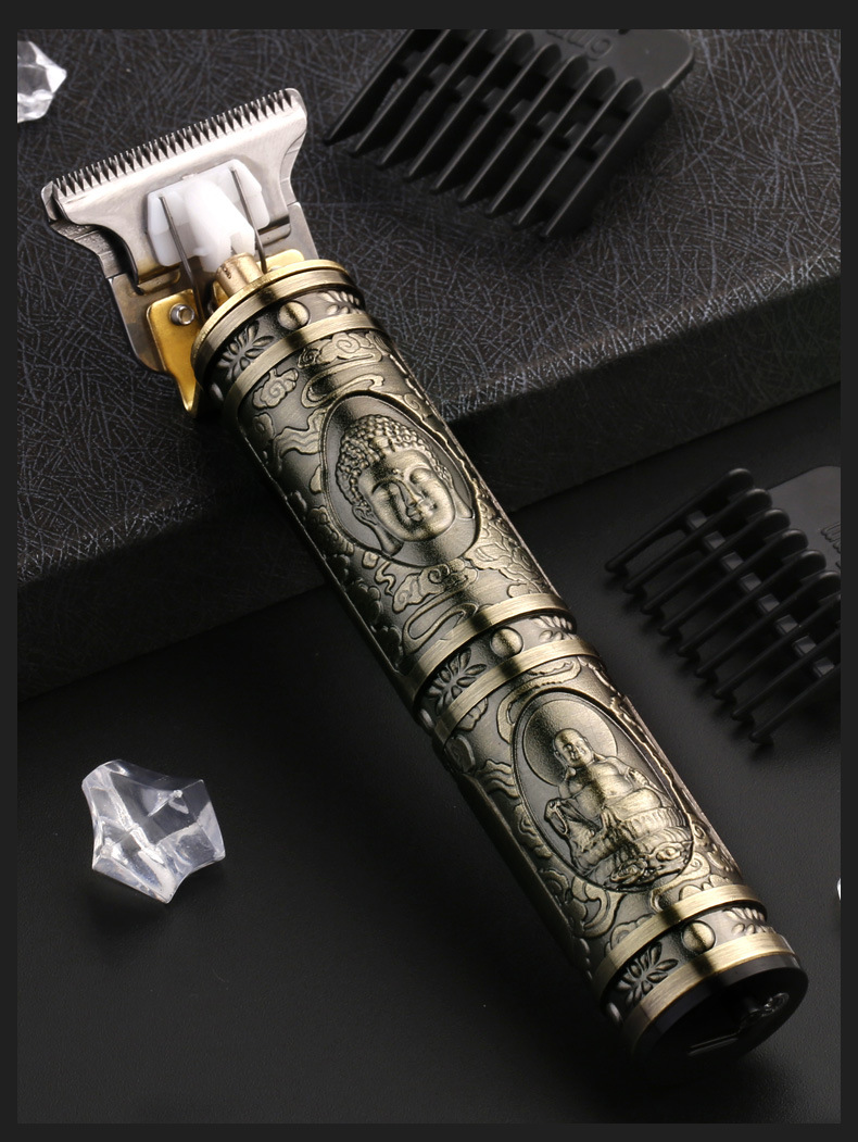 佛头d8油头雕刻电推剪0刀头发廊专业刻痕剃光理发器小推子t9跨境