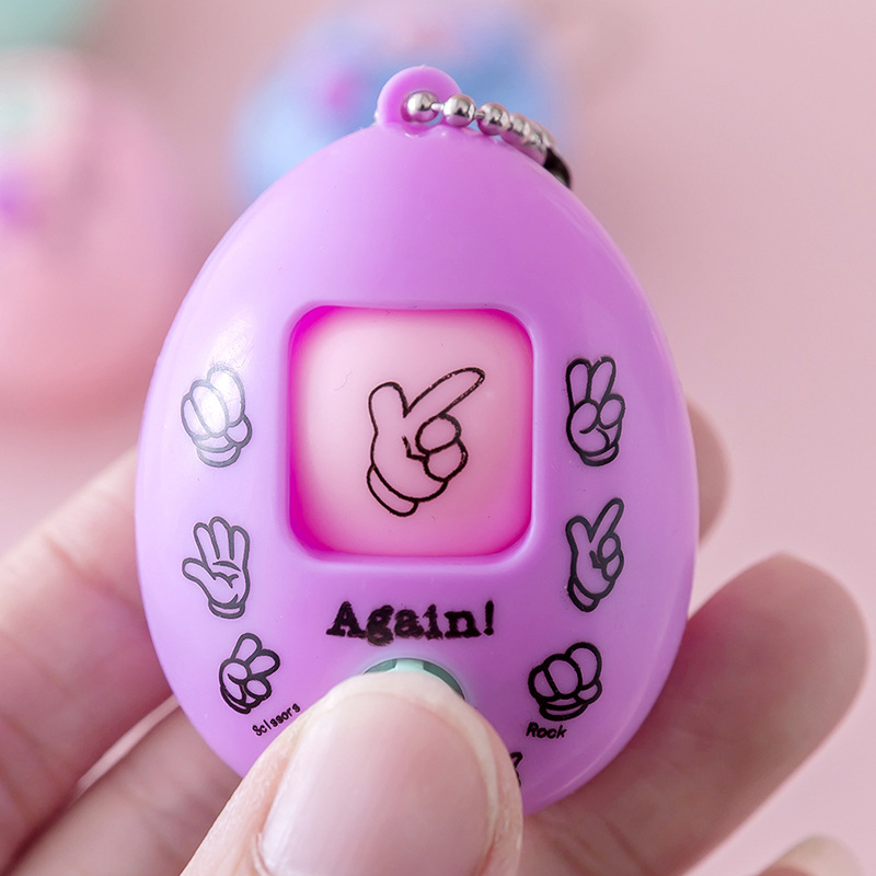 Tiktok Same Style Punch Egg Stone Scissors Cloth Fair Duel Machine Game Punch Egg Keychain Capsule Toy Small Toy