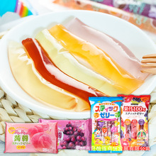 日本进口RIBON理本果冻条蒟蒻果冻低卡魔芋可吸条形条装果冻布丁