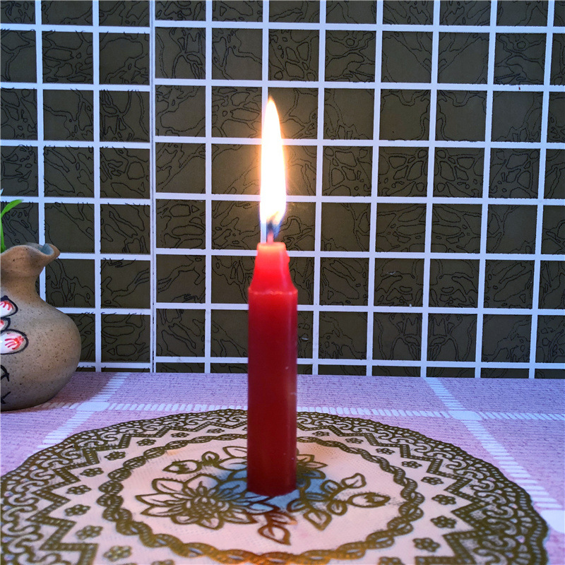 小红蜡烛灯笼专用 小号小蜡烛家用红色照明蜡烛点艾吸烟供奉供佛