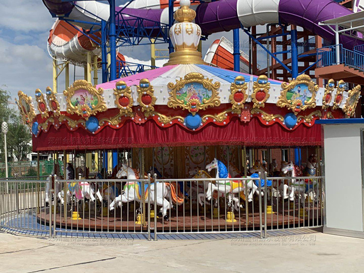 旋转木马游乐设备儿童游乐园小型游乐场户外游乐设备36座豪华转马
