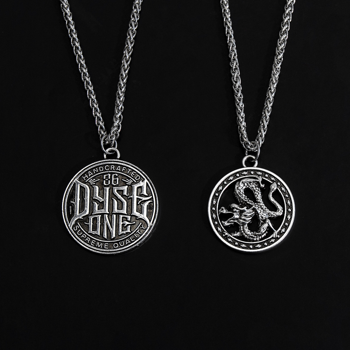 芳拓现货 动漫周边梅利奥达斯咬尾龙纹身项链盾牌罗龙头项链