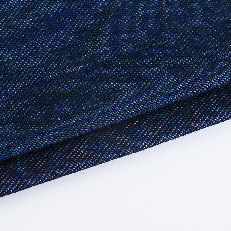 靛蓝针织斜纹牛仔布弹力牛仔面料 春秋时装休闲服牛仔布