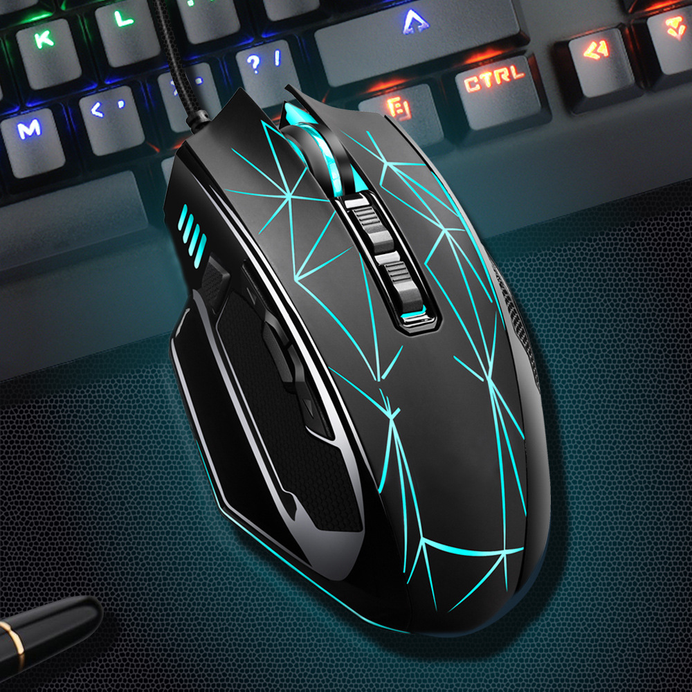电脑外设发光游戏鼠标有线光电机械鼠标工厂中性现货批发礼品配送