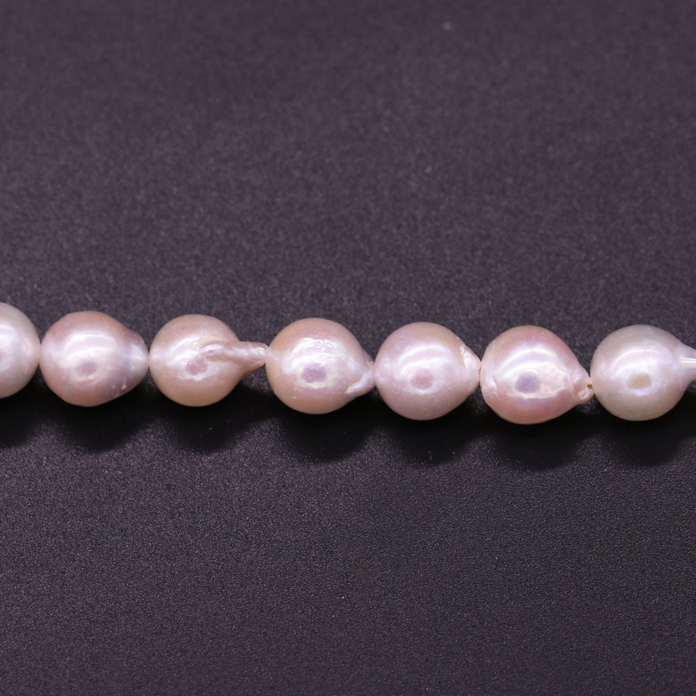 天然淡水珍珠散珠 圆尾巴珠珍珠-规格8-9mm 珠宝diy 饰品配件