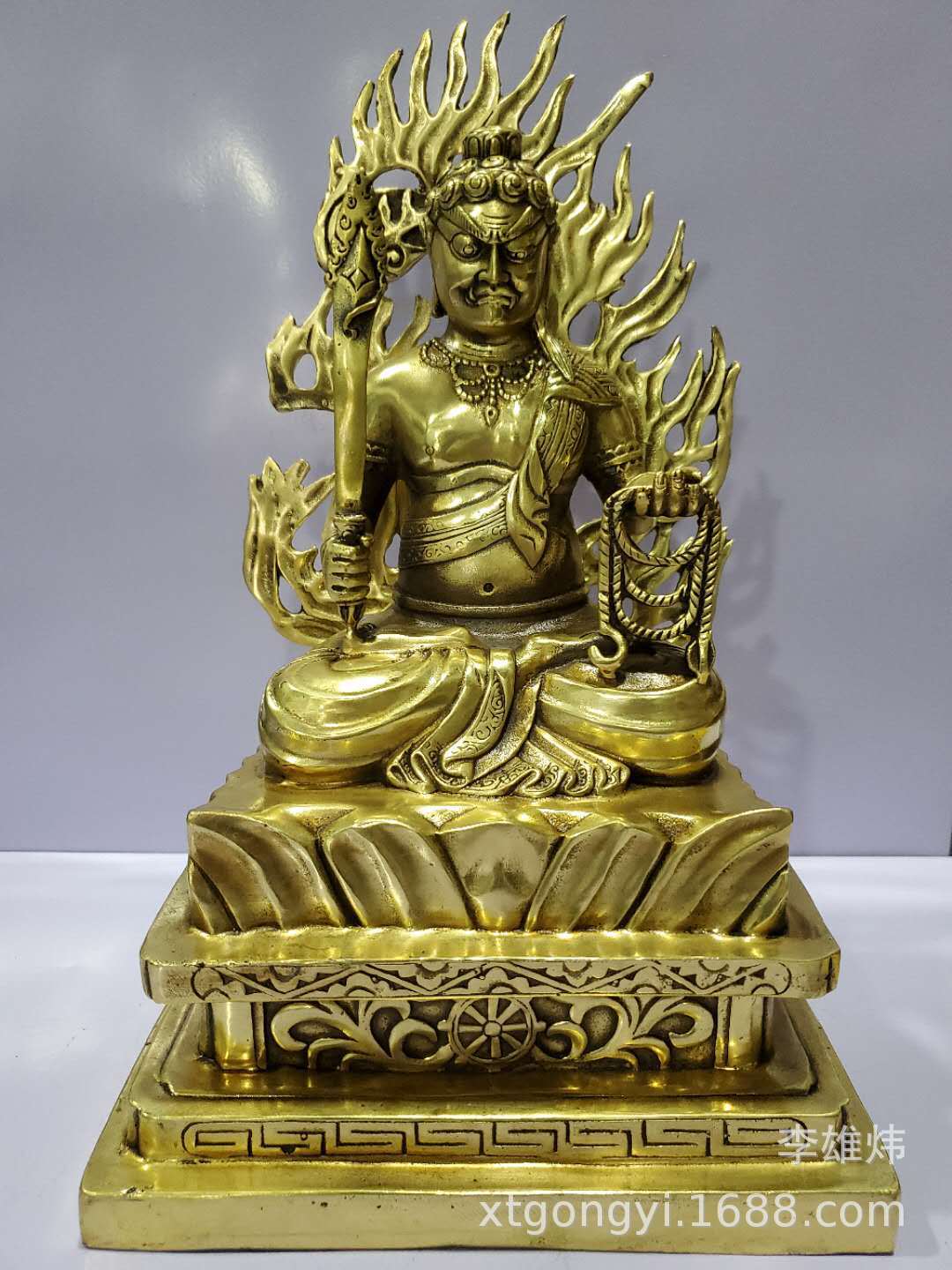 雄腾工艺一尺铜不动明王铜不动菩萨坐像密宗佛像批发定做