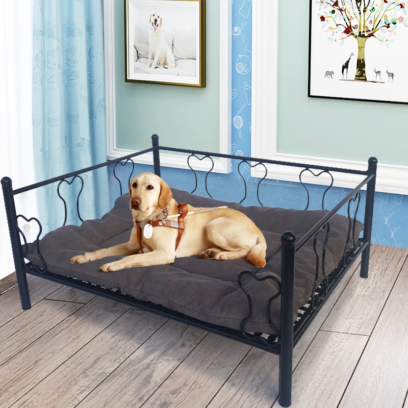 四季通用 中型大型犬狗床可拆洗 铁艺狗窝金毛泰迪宠物垫子狗狗床