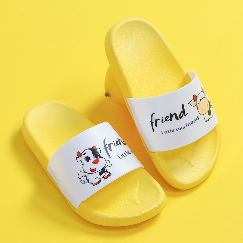 New Comfort Soft Bottom Printed Children's Slippers Boys and Girls Home Indoor Bath Baby Flip Flops Wholesale