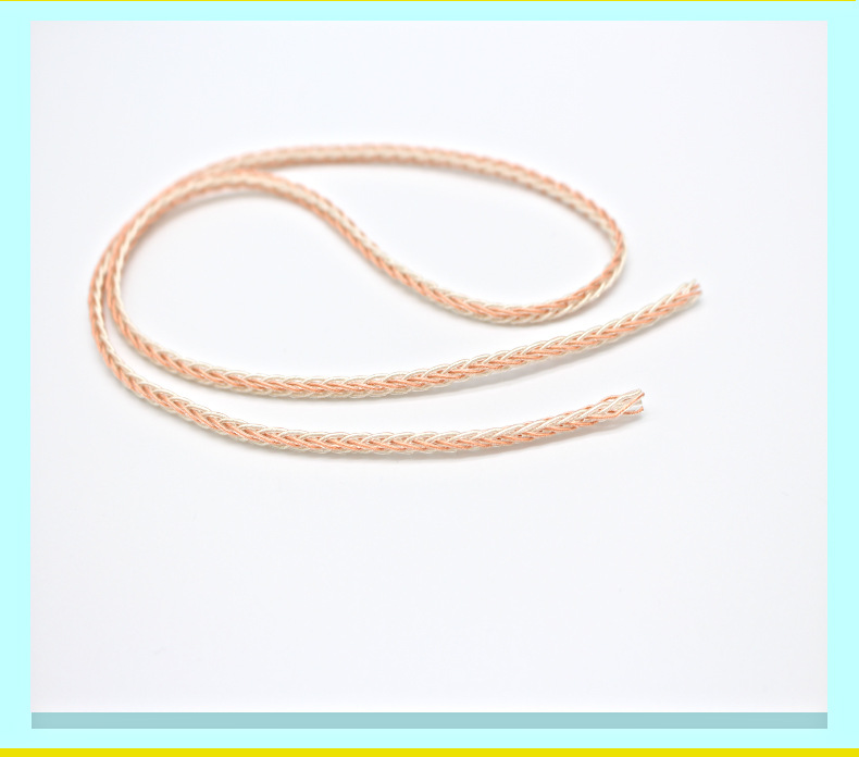 单晶铜8股编织线diy头戴机升级线音频线diy编织hifi耳机屏蔽线材