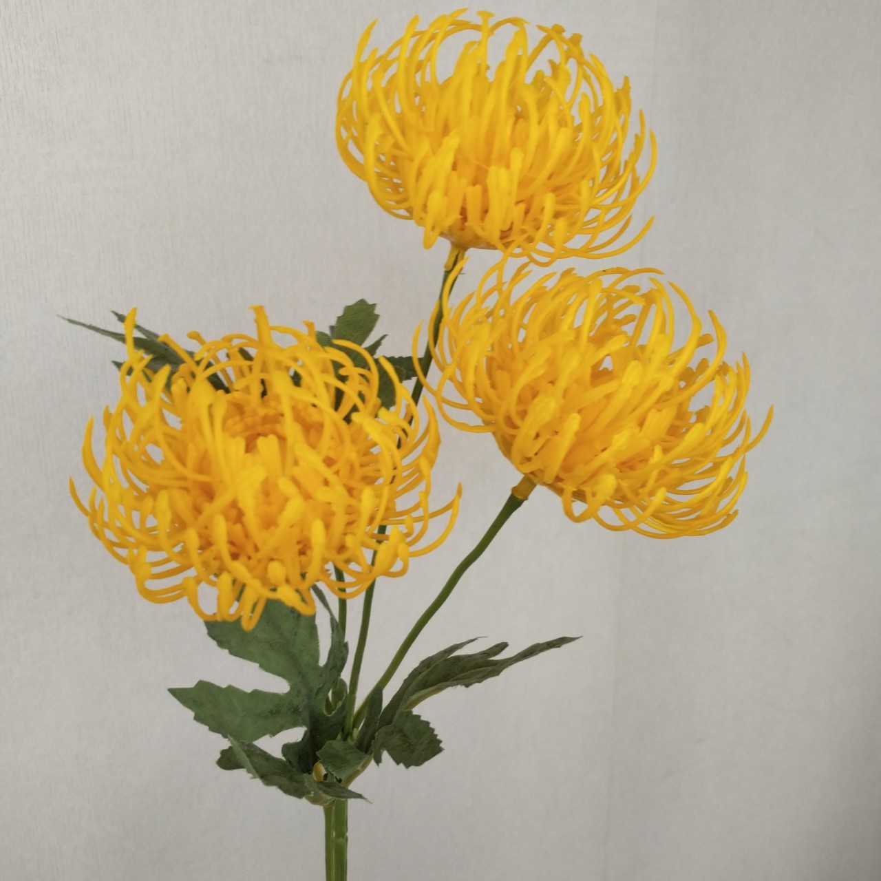 黄金洋菊 针垫花 家居客厅样板间装饰婚庆拍照道具仿真花假花批发