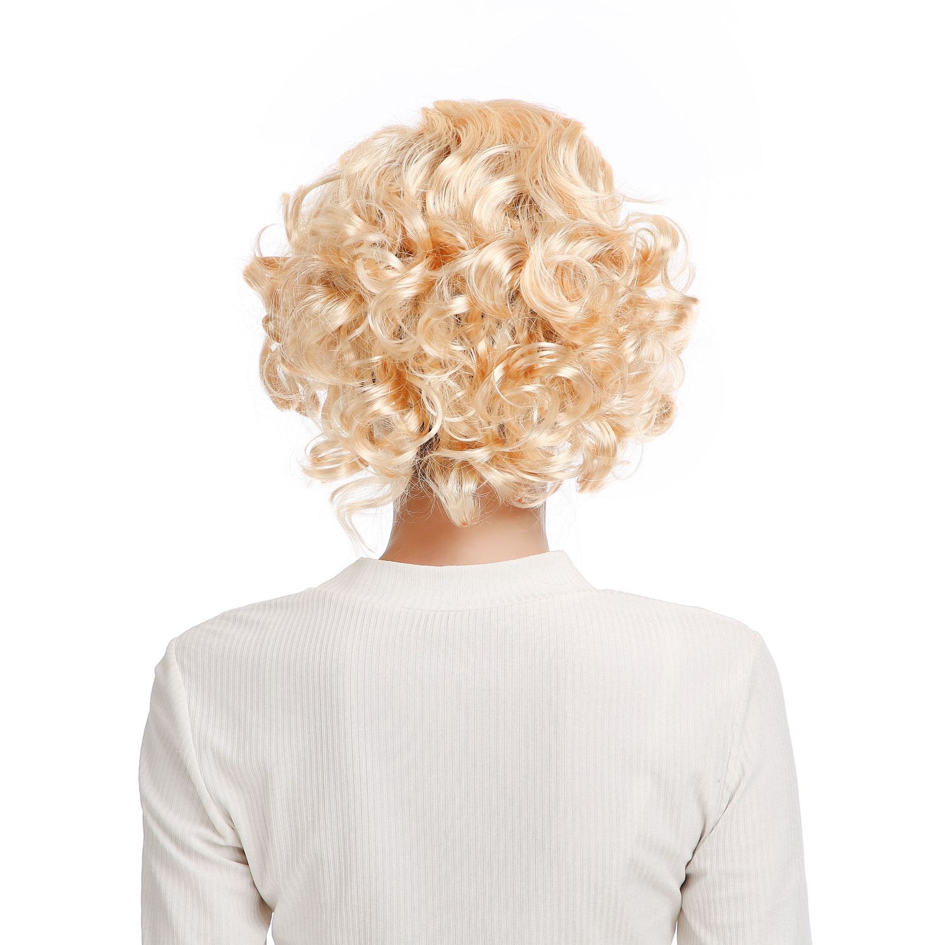 2020厂家直销金色欧美短卷发假发 女生玛丽莲梦露假发动漫cos批发