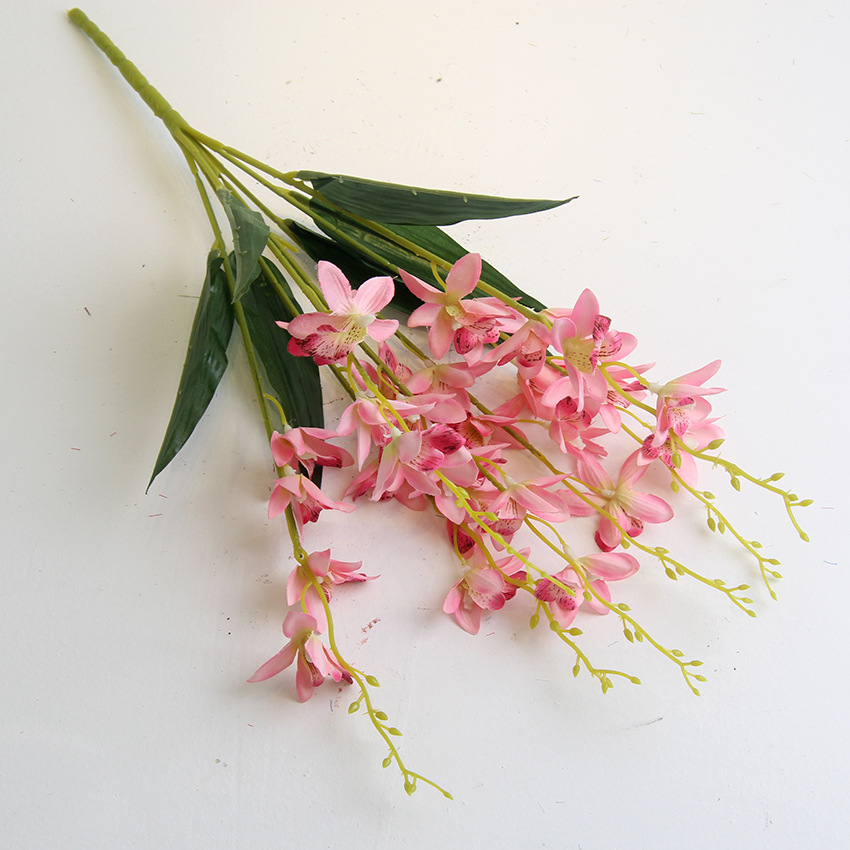 高仿真花7叉香雪兰 桌面装饰工艺 假花 仿真绢花 手工花 低价直销