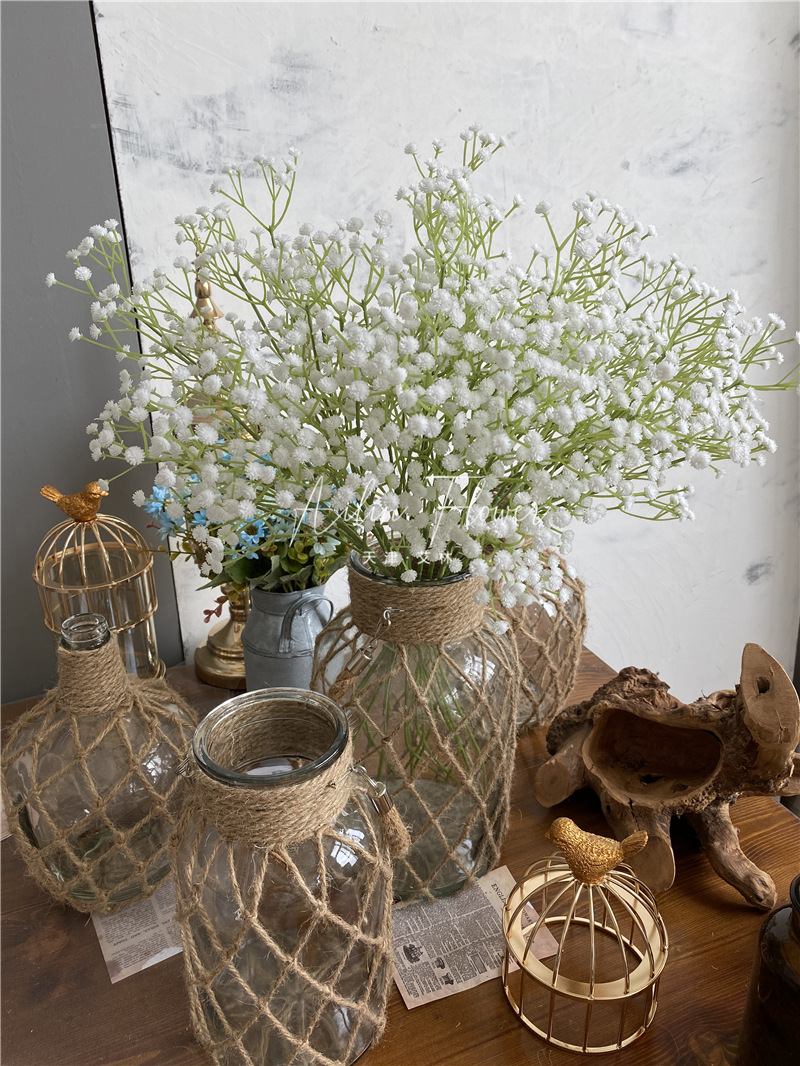 单枝仿真满天星 新娘婚庆装饰手捧花塑料外贸跨境ins点缀家居摆放