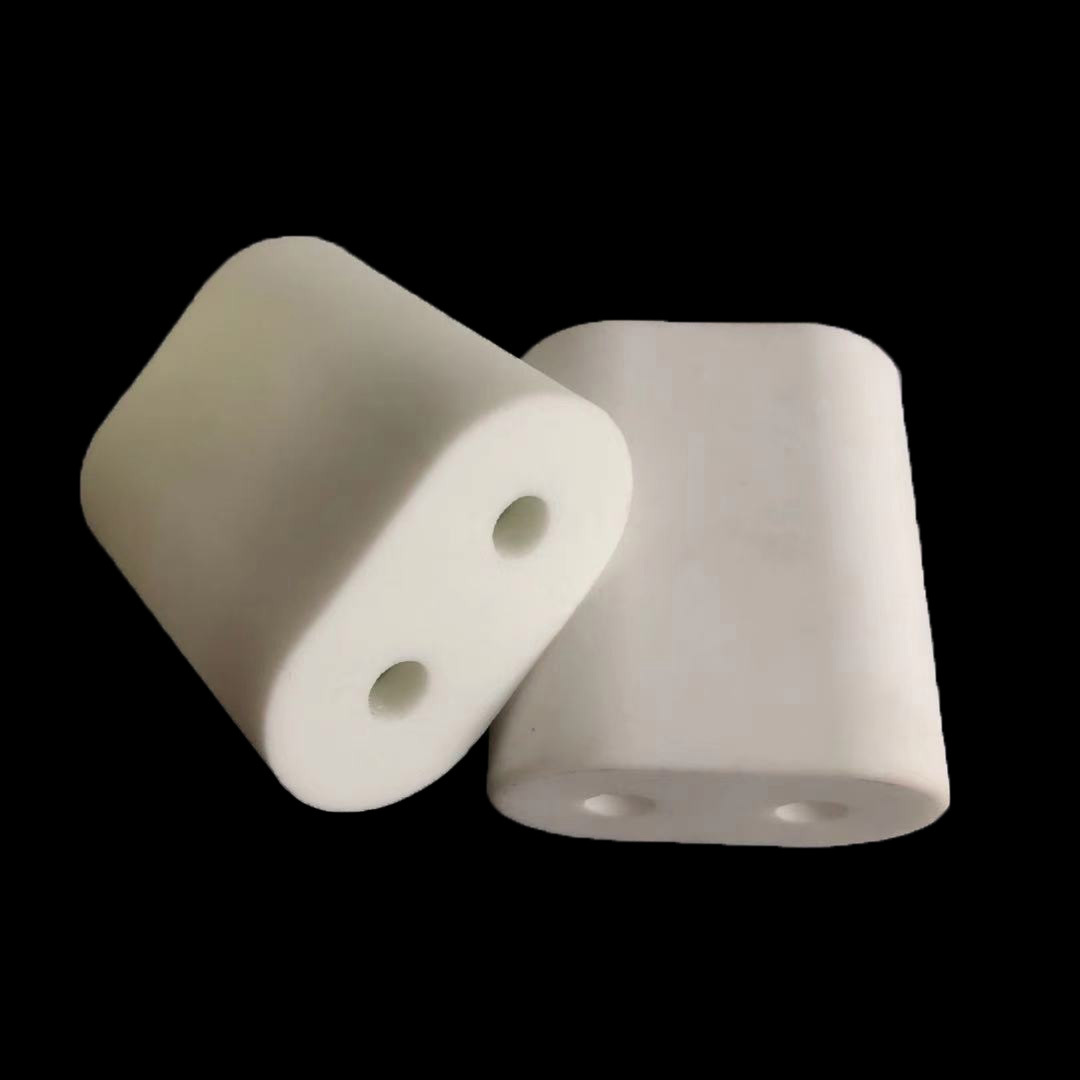 滑石瓷氧化铝陶瓷绝缘陶瓷壳双孔瓷头定制耐高温工业陶瓷件