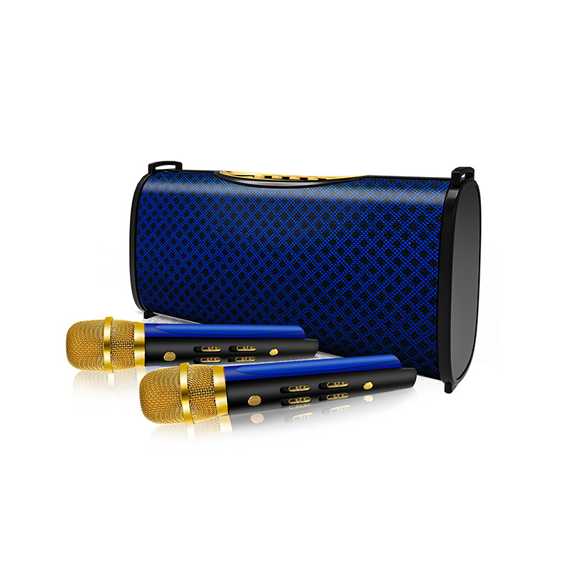 ys32销新款背带蓝牙音响话筒广场舞音箱家庭ktv双麦全能麦克风