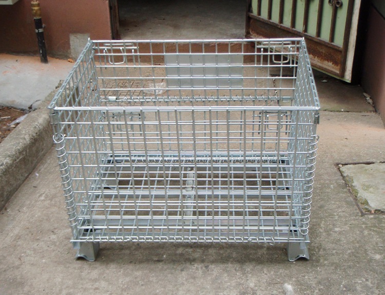 仓储笼折叠铁框 大铁框子金属网笼 折叠储物笼电商快递分拣笼