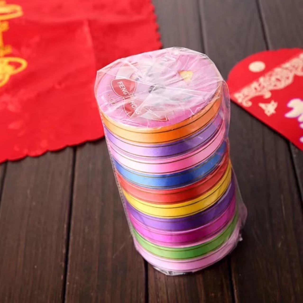 彩色塑料拉花彩带 手工diy材料彩色生日装饰气球扎带绑绳塑料丝带