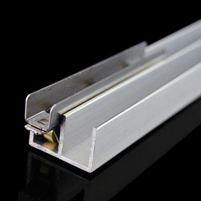 橱柜玻璃门轨道山字型导轨双滑道凹槽宣传栏展示柜移门滑轨