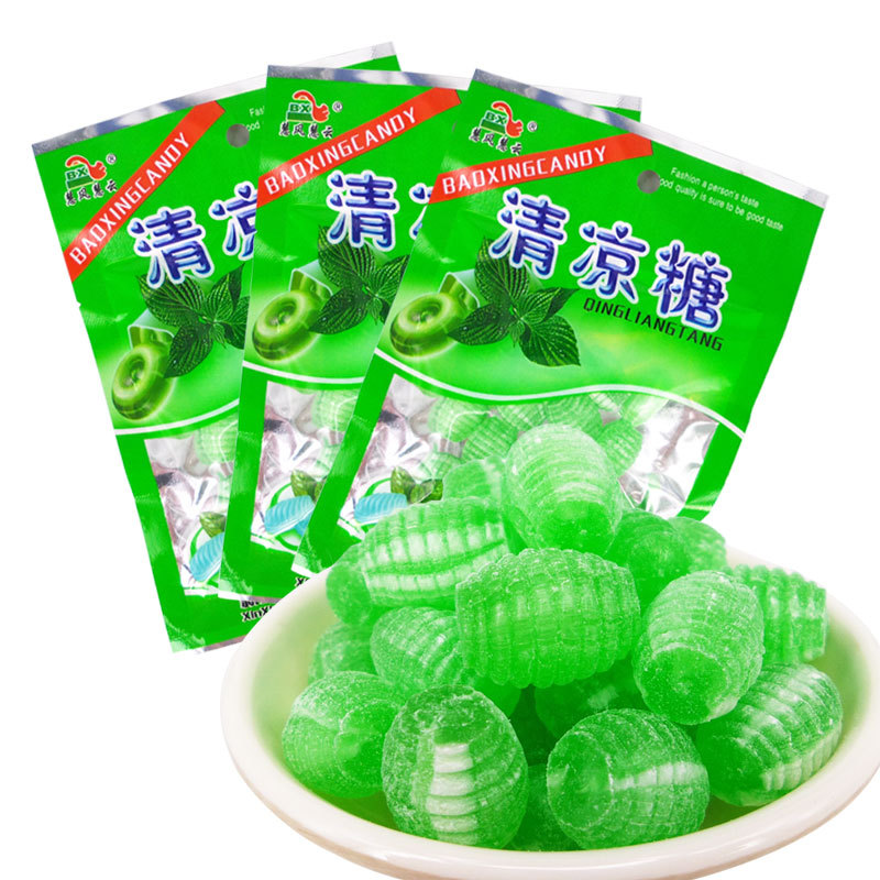 老式手工螺丝糖清凉润喉麻糖薄荷糖8090后怀旧招待糖果52克/袋