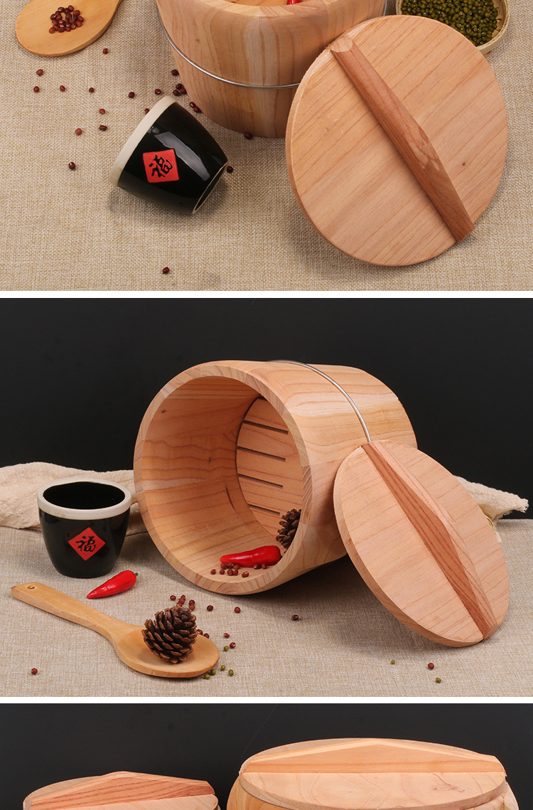 香杉木蒸饭桶家用糯米饭团木甑子厨房蒸格木桶饭香椿芽木制蒸笼