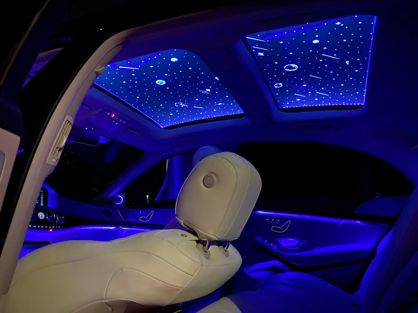 星空膜全景汽车星空顶白天透明不影响视线晚上星空抖音网红天窗膜