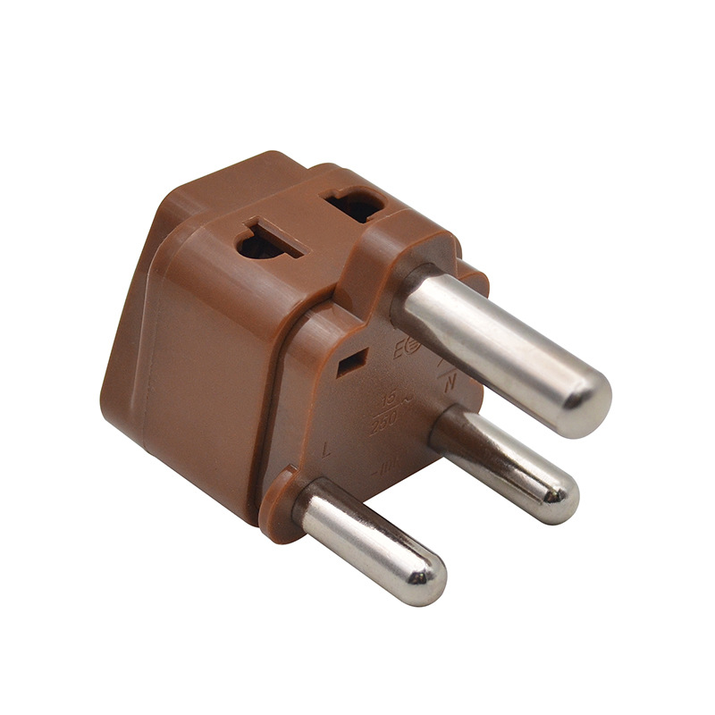 现货大南非转接头 15a 250v侧面开孔多功能欧洲转大南非转换插
