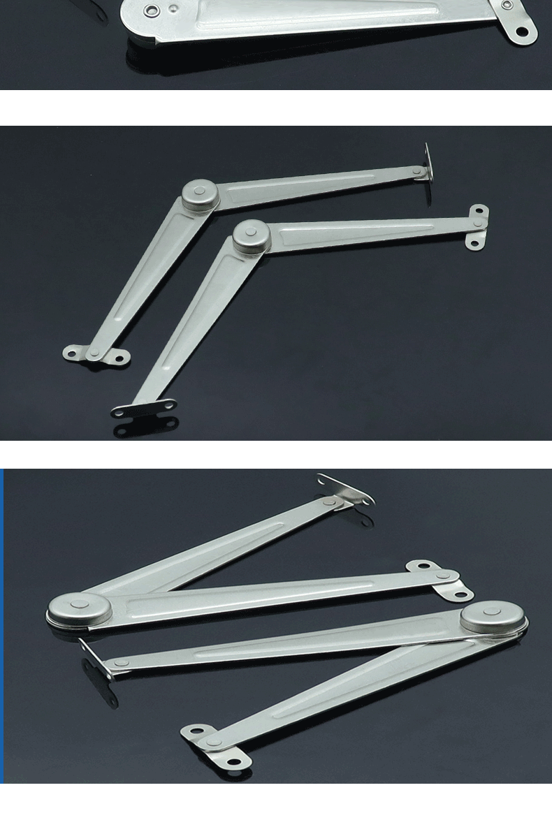 铭科 批发 6寸定位拉杆支撑杆折叠上翻二节橱柜拉杆 家具五金配件