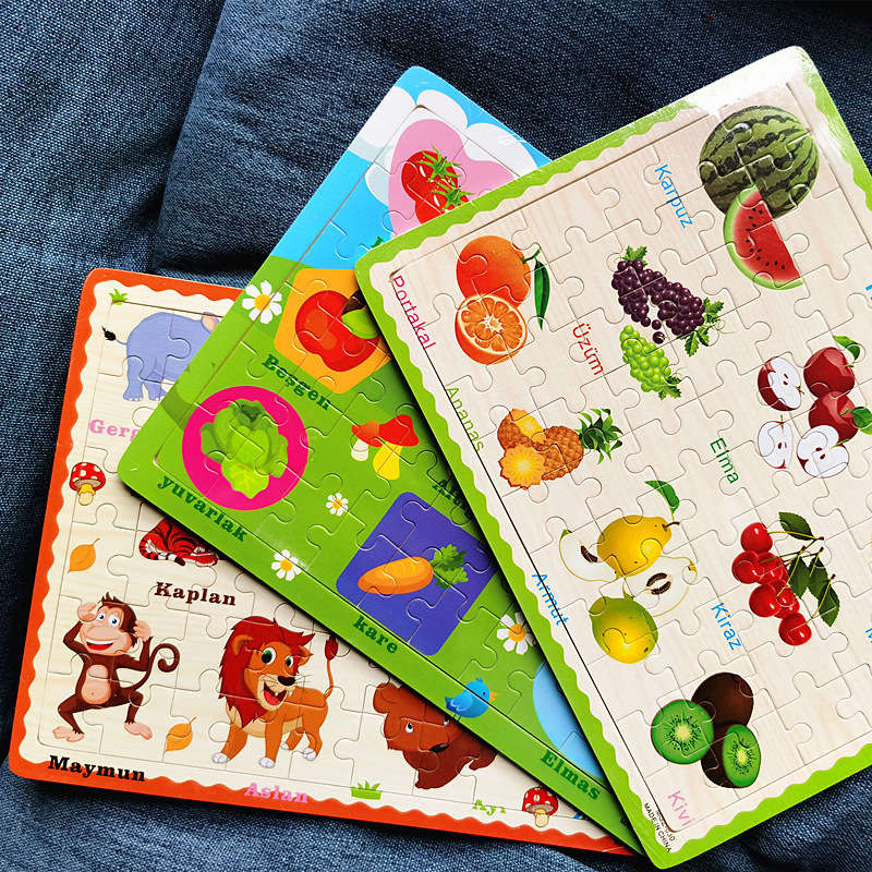 儿童拼图3-4-6岁小孩拼图拼板男孩女孩宝宝智力开发早教益智玩具