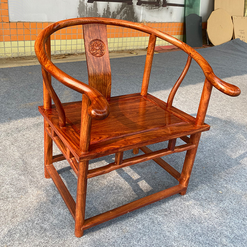 太师椅工厂现货批发办公室红木椅刺猬紫檀花梨木中式实木小圈椅
