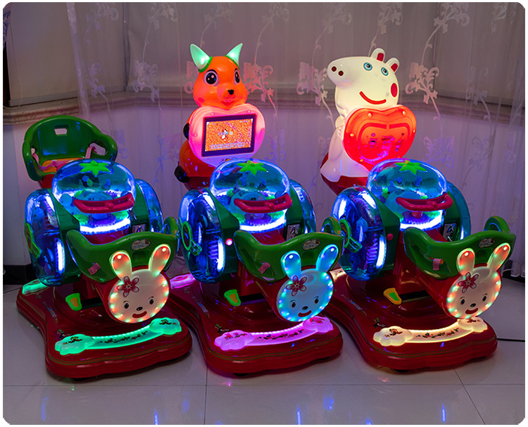 2020新款儿童投币摇摇车双人跷跷板扫码电动mp5液晶屏商用摇摆机