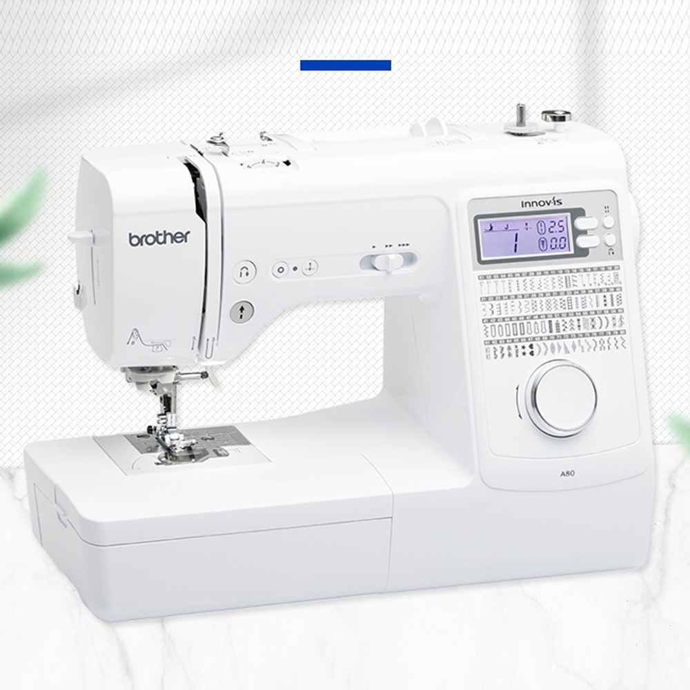 日本brother兄弟牌全自动缝纫机a80家用电子台式吃厚
