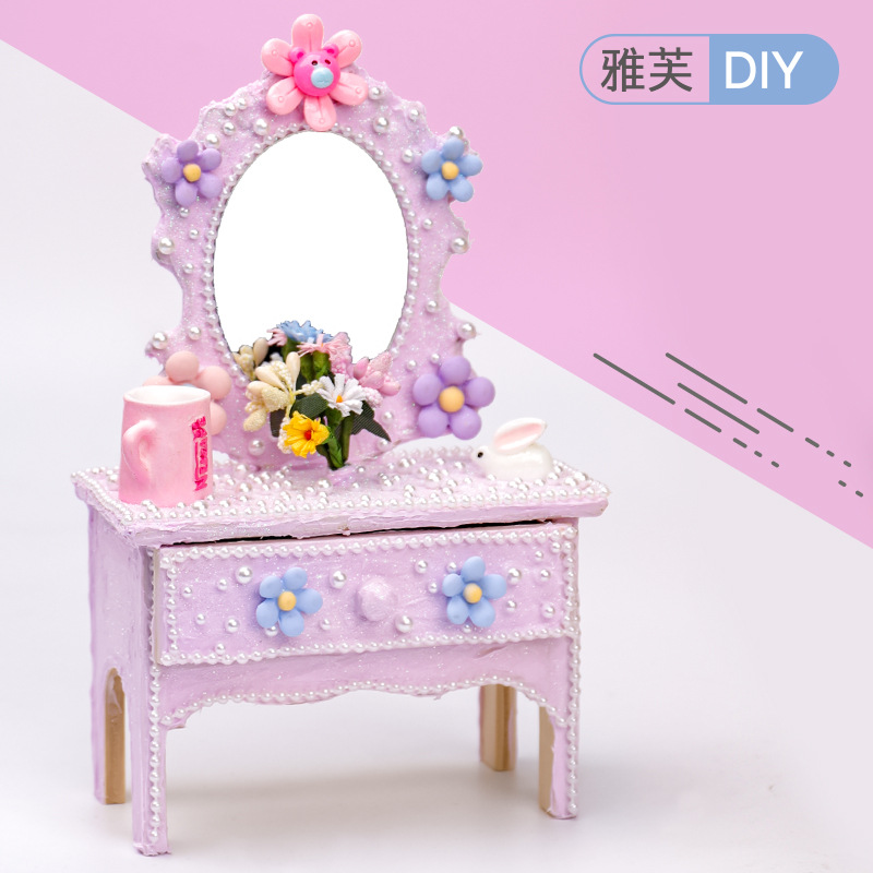 Wooden Dresser Handmade Cream Glue Children's Handmade DIY Material Package Making Princess Educational Toys