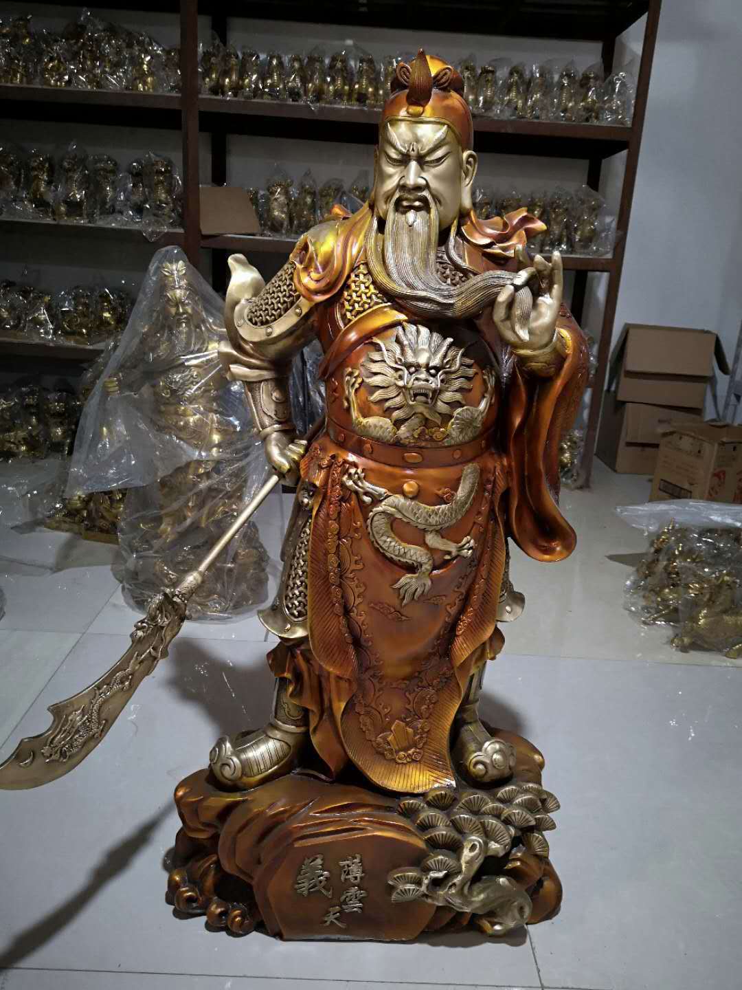 纯铜铜关公铜像佛像摆件关二爷武财神家居办公装饰大号-阿里巴巴