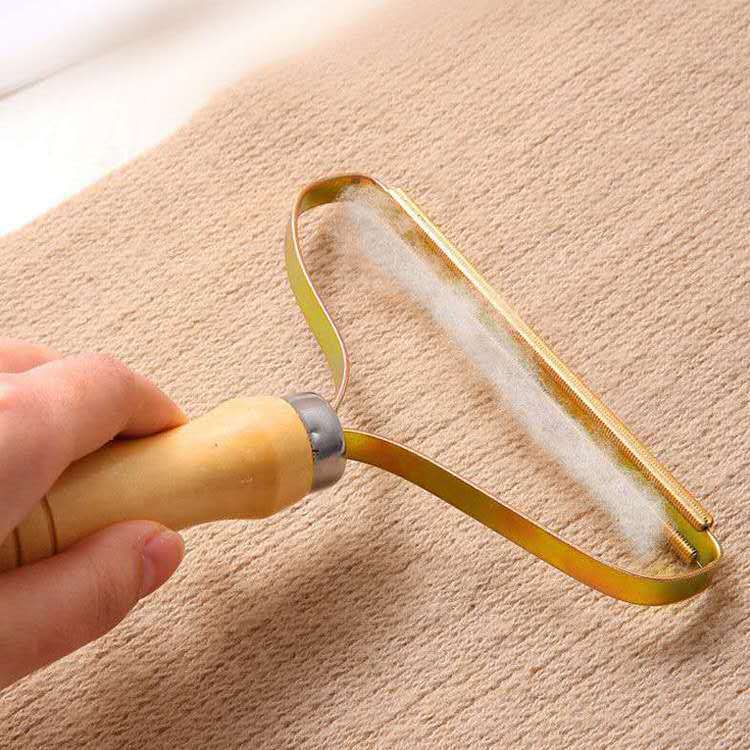 爆款抖音迷你普通全身木制纯铜手持刮毛器羊绒手动除毛去球器