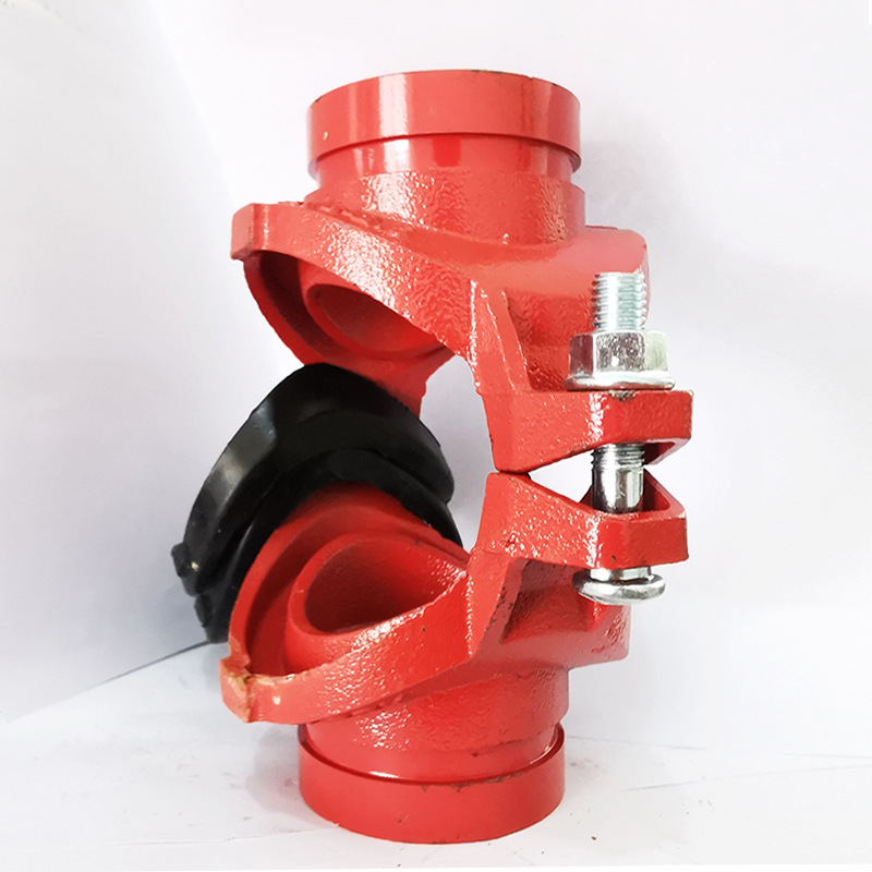 沟槽机械四通厂家货源丝接机械消防分水4通球墨铸铁机械四通批发