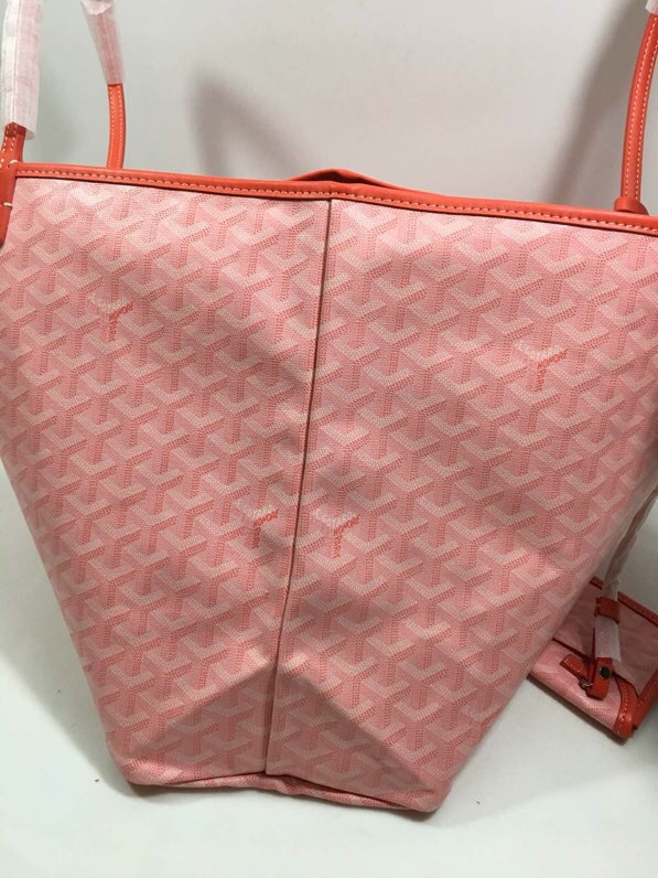 高雅德 goyard戈雅女狗牙3d彩印 粉色购物袋 手提托特包单面mini
