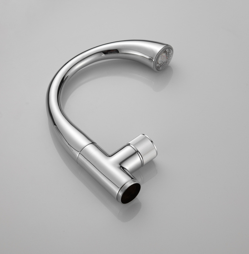 led温控带灯水力发电单把立柱盆落地式木桶水龙头淋浴立式浴缸