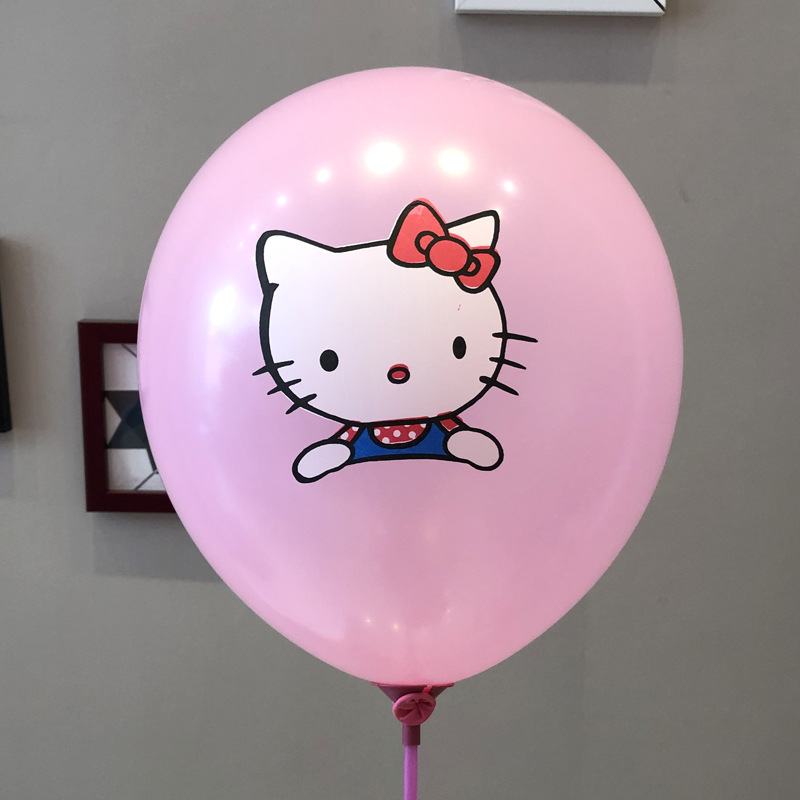 kt猫乳胶气球幼儿园儿童卡通玩具扫码地推吸粉引流活动小礼品网红