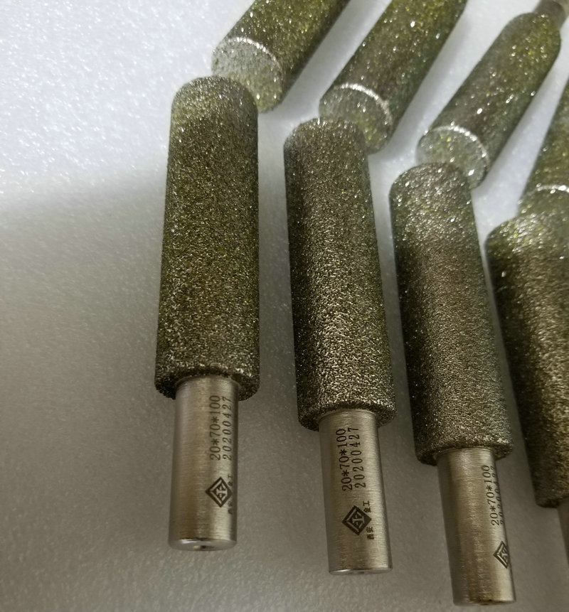 定制玻璃陶瓷石材铣槽金刚石棒铣刀 玻璃陶瓷加工电镀金刚石铣刀