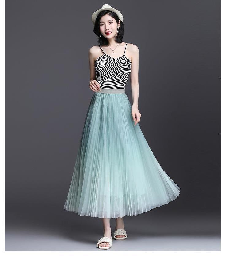 及踝娇小加大夏款夏季网纱半身裙长款落地文艺丝滑搭配加长款加肥