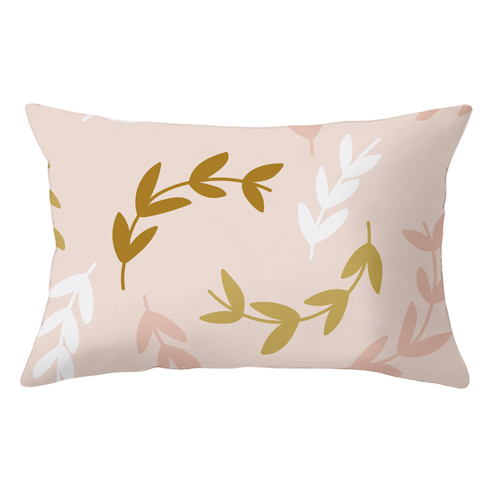 几何花纹长方形抱枕套办公室汽车沙发靠垫腰枕套批发赠品礼品定制