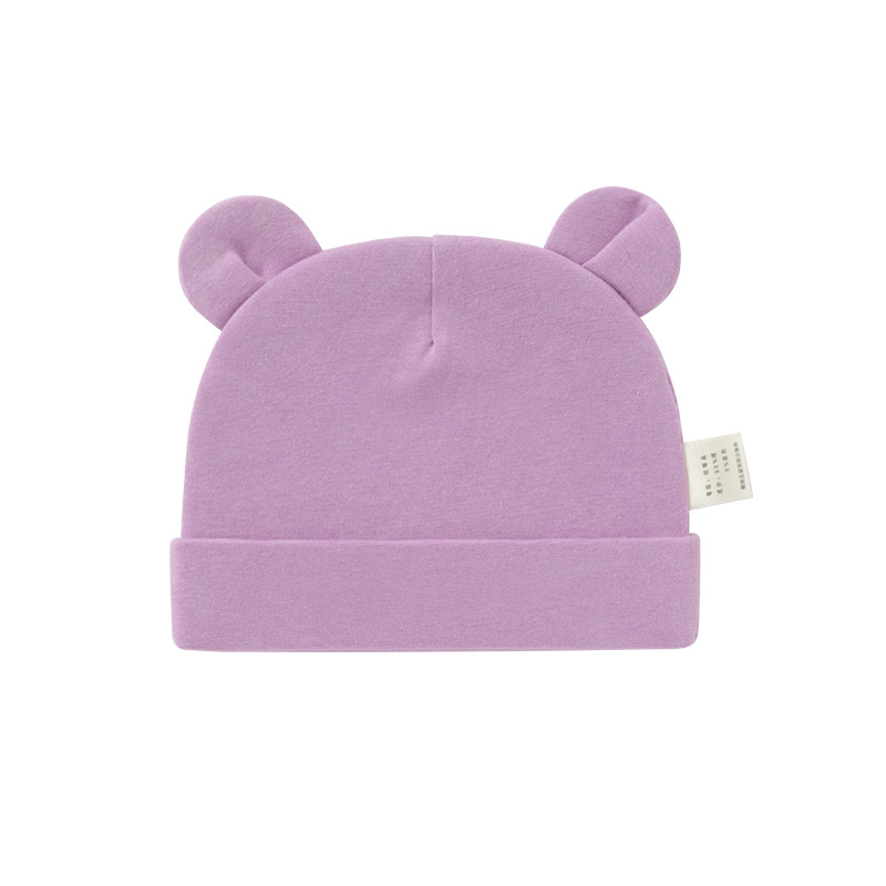 Foreign Trade European and American Newborn Fetal Cap Knitted Thread Binaural Babies' Baby Baby Cap Cross-Border Supply 9906